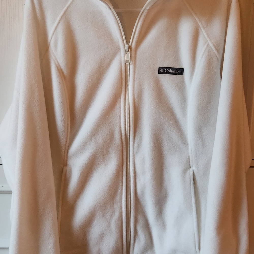 Columbia White Fleece Jacket